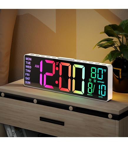 Amazon.com: JALL 10.5'' Large Digital Alarm Clock with Big LED